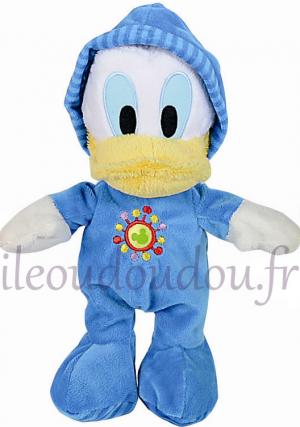 Peluche Donald bleu en pyjama grenouillère Disney Baby, Nicotoy, Simba Toys  (Dickie)