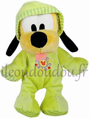Peluche chien Pluto en Pyjama vert Disney Baby, Nicotoy, Simba Toys (Dickie)