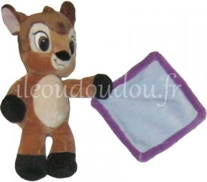 Peluche Bambi tenant un doudou mouchoir Disney Baby, Nicotoy, Simba Toys (Dickie)