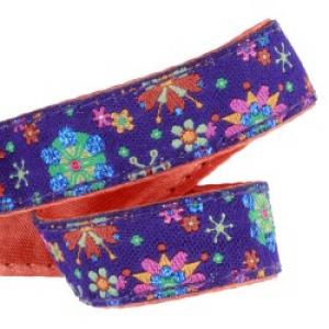 Attache-doudou Fleurs bleu sos