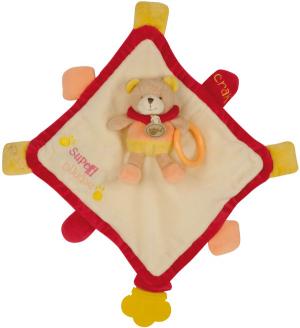 Doudou ours rouge et blanc Super doudou BN740 Baby Nat