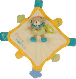 Super Doudou chien jaune bleu et blanc BN740 Baby Nat