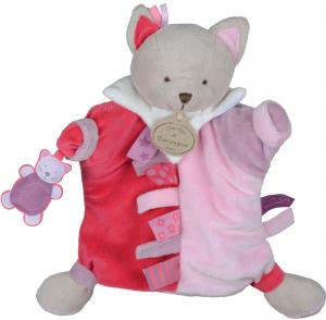 Doudou chat marionnette rose DC2349 Doudou et compagnie