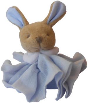 Mini doudou lapin L'ange bleu Doudou et compagnie