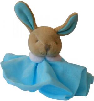 Mini doudou lapin L'ange bleu turquoise - DC2357 Doudou et compagnie