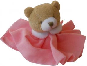 Mini doudou ours L'ange rose bonbon - DC2357 Doudou et compagnie