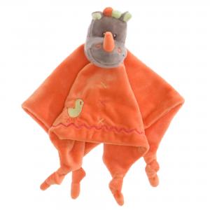 Doudou rhinocéros orange oiseau poussin Jogystar, Kiabi - Kitchoun