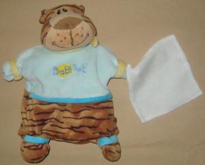 Doudou tigre marionnette avec mouchoir Baby Nat