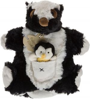 Doudou moufette et bébé abeille marionnette noir et blanc HO1355 Histoire d'ours