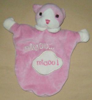 Marionnette chat rose Miaou miaou CMP un rêve de bébé