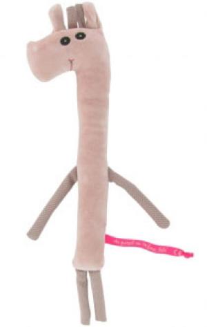  Doudou peluche girafe rose mauve DPAM (Du Pareil Au Même)