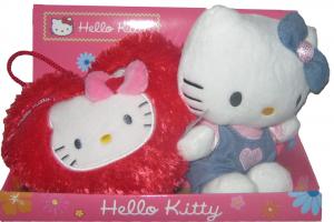 Peluche Hello Kitty et mini coussin coeur Hello Kitty - Sanrio, Jemini
