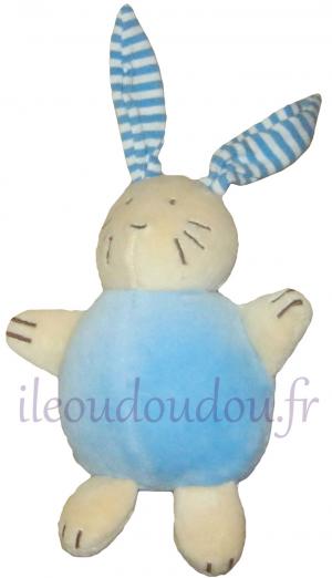 Peluche lapin bleu petit modèle Jacadi