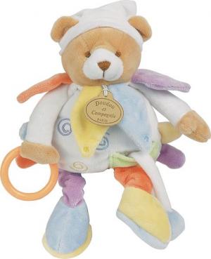 Ours Nuage de couleur peluche d'activités DC1033 Doudou et compagnie