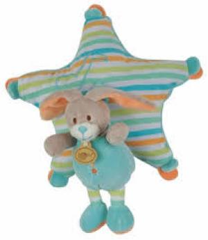 Lapin peluche musicale bleue Stello  BN629 Baby Nat