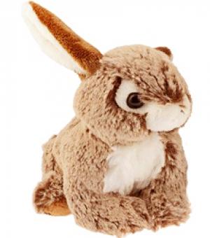 Peluche lapin assis roux et blanc Nicotoy