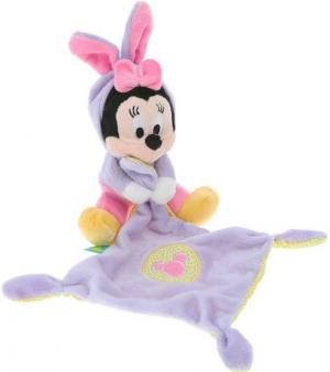Doudou Minnie déguisée en lapin capuche mouchoir violet Disney Baby, Nicotoy, Simba Toys (Dickie)