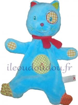 Doudou chat bleu plat Nicotoy, Simba Toys (Dickie)