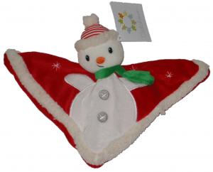 Doudou bonhomme de neige rouge Kiabi sos