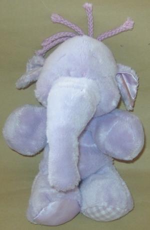 Doudou peluche éléphant Lumpy l'éfélant vichy - Petit modèle Disney Baby, Nicotoy, Simba Toys (Dickie)