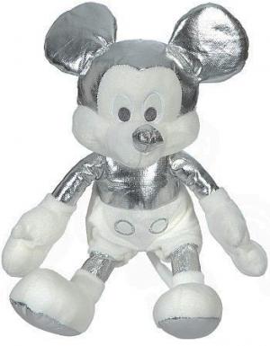 Peluche Mickey blanc et argenté Disney Baby, Nicotoy, Simba Toys (Dickie)