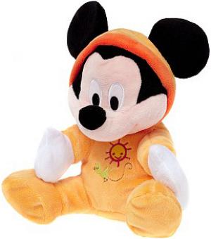 Doudou peluche Mickey orange en pyjama Disney Baby, Nicotoy, Simba Toys (Dickie)