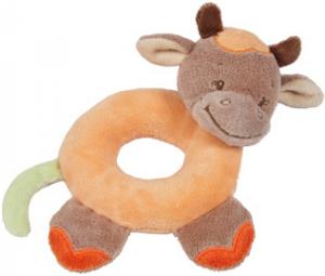 Hochet vache marron et orange Nattou