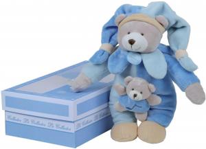 Peluche musicale ours bleu - DC2384 Doudou et compagnie