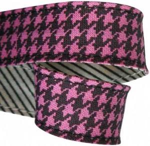 Attache-doudou pied de poule et rayures