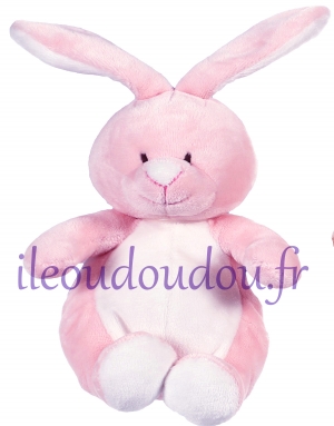 Peluche lapin rose et blanc Toodoux Gipsy
