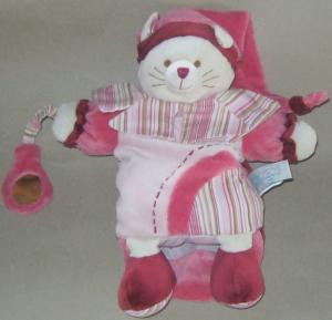 Doudou chat Minouchette marionnette rose Doudou et compagnie