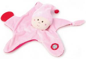 Doudou lutin plat rose en forme d'étoile Kikou Creativtoys, Kikou