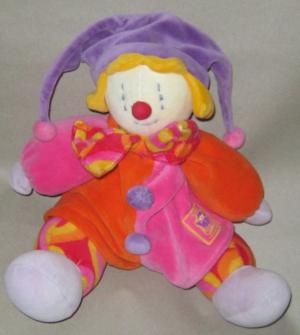 Doudou Gino le Clown peluche musicale Moulin Roty