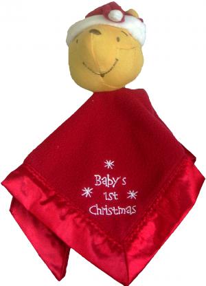 Doudou Winnie rouge Baby's 1st Christmas Disney Baby