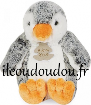 Pingouin peluche gris et blanc Les Z'animoos - HO2062 Histoire d'ours