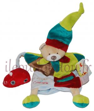 Marionnette Mirou l'ours avec voiture Doudou et compagnie