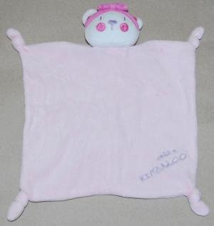Doudou ours rose plat Kimbaloo - La Halle
