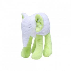 Peluche éléphant blanc et vert Grain de blé