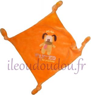 Doudou Pluto plat orange Wanted for playtime Disney Baby