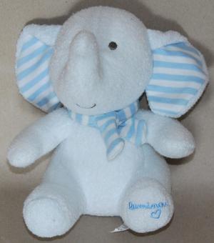 Peluche éléphant bleu Luminou moyen modèle Jemini, Luminou