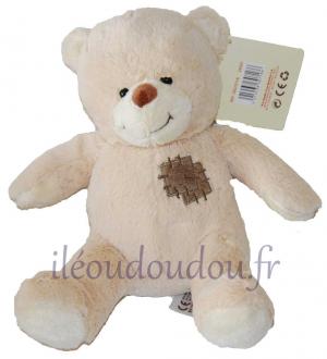 Ours en peluche blanc crème Patch Nicotoy, Simba Toys (Dickie)