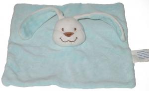 Doudou lapin bleu et blanc Kimbaloo - La Halle