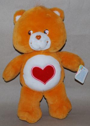 Doudou ours orange Grosbisou - Grand modèle Jemini, Bisounours Care Bear