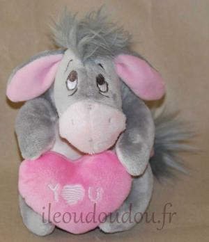 Doudou peluche âne gris Bourriquet Dineyland Disney Baby