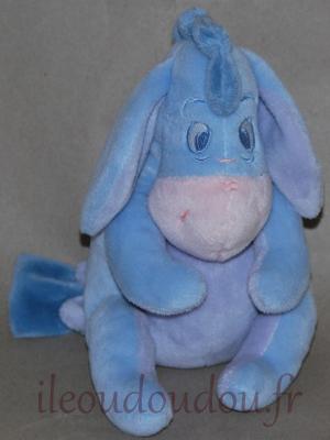 Doudou peluche bleu mauve Bourriquet pastel Disney Baby, Nicotoy, Simba Toys (Dickie)