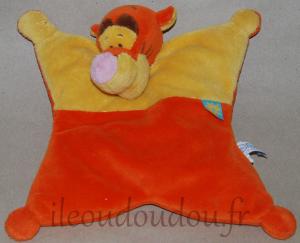 Doudou semi-plat orange et jaune Tigrou Disney Baby, Nicotoy, Simba Toys (Dickie)
