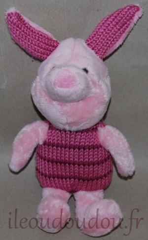 Peluche Porcinet tricot rose Disney Baby, Nicotoy