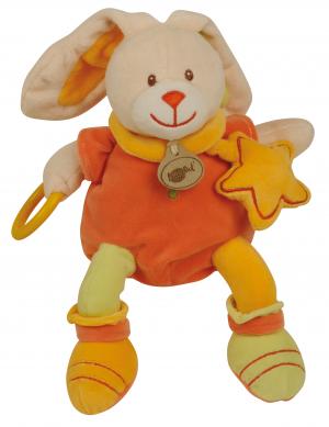 Lapin Stellou peluche d'activités orange BN772 Baby Nat