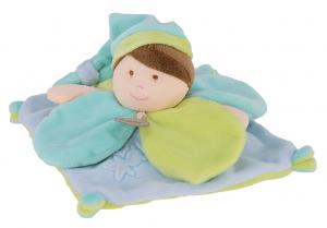 Doudou  garçon vert et bleu BN936 Baby Nat