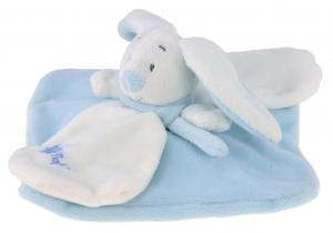 Doudou lapin bleu et blanc - BN777 Baby Nat